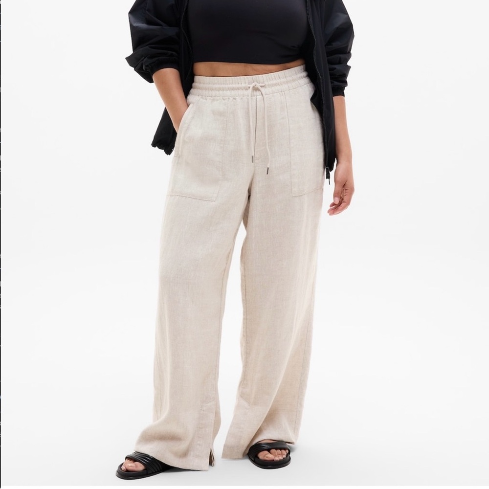 Athleta  Retreat Wide Leg Linen Pants 22W NWT